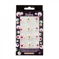 Cukrová dekorace halloween oči, 12ks