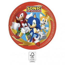 Papírové talířky sonic 23cm, 8ks