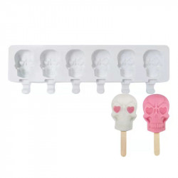 Silikonová forma na nanuky lebky