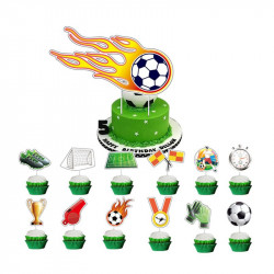 Zápich do dortu a muffinů 13ks fotbal