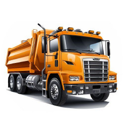 Jedlý papír nákladní auto oranžové 19,5cm