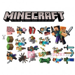 Jedlý papír k vystříhnutí Minecraft