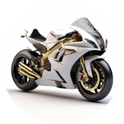 Jedlý papír silniční motorka bílá 19,5cm