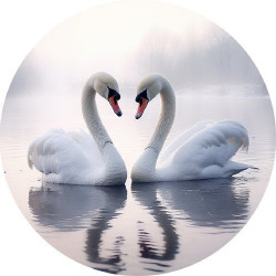 Jedlý papír dvě labutě 19,5cm