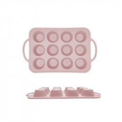 Silikonová forma na muffiny s pevným okrajem 37,5x22cm béžová - Cakesicq
