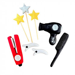 Cukrová dekorace kadeřnická sada