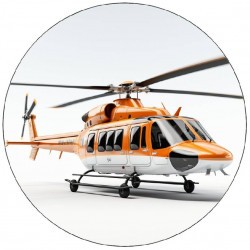 Jedlý papír helikoptéra žlutá 19,5cm