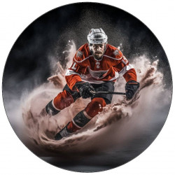 Jedlý papír hokejista v červeném dresu 19,5cm