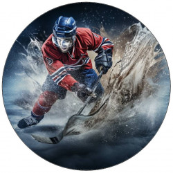 Jedlý papír hokejista s modrou přilbou 19,5cm