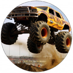 Jedlý papír Monster truck při skoku 19,5cm