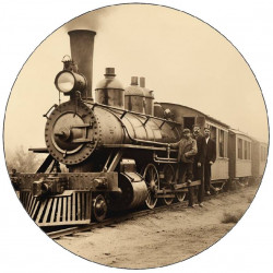 Jedlý papír stará lokomotiva 19,5cm