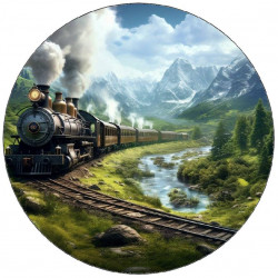 Jedlý papír vlak v horách 19,5cm