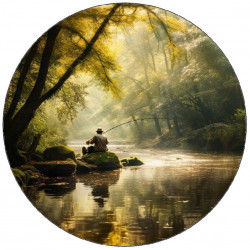 Jedlý papír rybář na velkém kameni 19,5cm