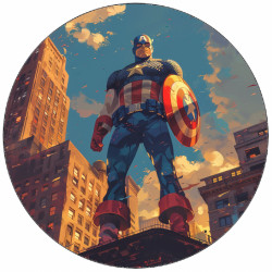 Jedlý papír kapitán America 19,5 cm