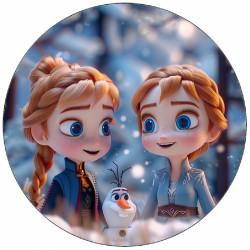 Jedlý papír Anna a Elsa děti 19,5 cm