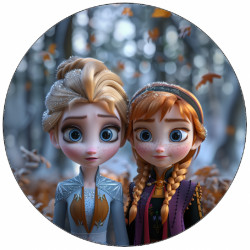 Jedlý papír Frozen Anna a Elsa 19,5 cm