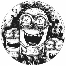 Jedlý papír Mimoni černobílý portrét 19,5 cm