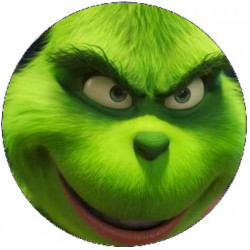 Jedlý papír Grinch usmívající se 19,5 cm