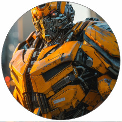 Jedlý papír Transformers žlutý robot 19,5 cm