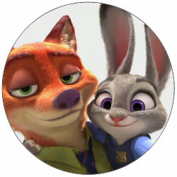 Jedlý papír Judy a Nick selfie 19,5 cm