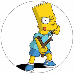 Jedlý papír Bart Simpson s prakem 19,5 cm