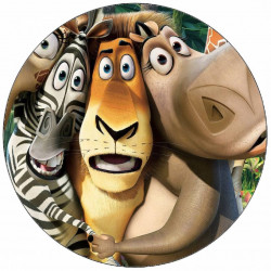 Jedlý papír Madagascar zvířátka v džungli 19,5 cm