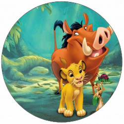 Jedlý papír Lví král Simba, Timon a Pumba 19,5 cm