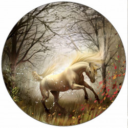 Jedlý papír jednorožec v lese 19,5 cm