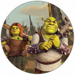 Jedlý papír Shrek a Fiona 19,5 cm