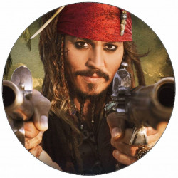 Jedlý papír Jack Sparrow se zbraněmi 19,5 cm