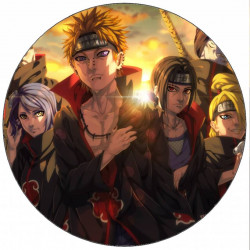 Jedlý papír Naruto a přátelé 19,5 cm