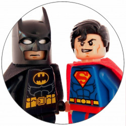 Jedlý papír Lego Batman a Superman 19,5 cm