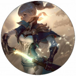 Jedlý papír fantasy obrázek bojovnice 19,5 cm