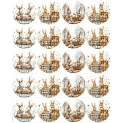 Jedlý papír k vystříhnutí na muffiny Velikonoce mix 5cm