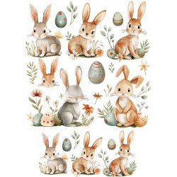Jedlý papír k vystříhnutí Velikonoční zajíčci