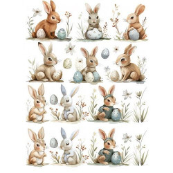 Jedlý papír k vystříhnutí Velikonoční zajíčci