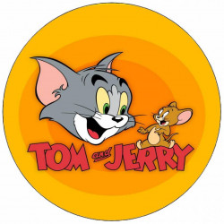 Jedlý papír Tom a Jerry logo 19,5 cm