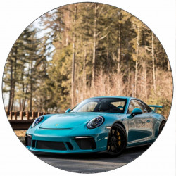 Jedlý papír Porsche 911 GT2 RS modré 19,5 cm