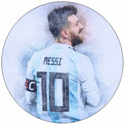 Jedlý papír Lionel Messi portrét 19,5 cm