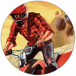 Jedlý papír jezdci na čtyřkolkách 19,5 cm