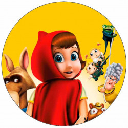 Jedlý papír Karcoolka žluté pozadí 19,5 cm