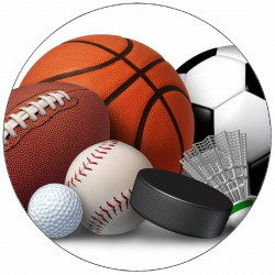 Jedlý papír míče pro různé sporty 19,5 cm