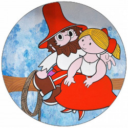 Jedlý papír Rumcajs a Manka 19,5 cm