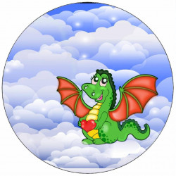 Jedlý papír veselý dráček 19,5 cm