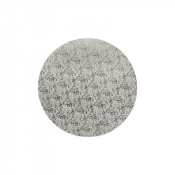 Pevná podložka stříbrná 20cm kulatá síla 1,2cm