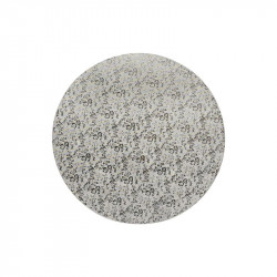 Pevná podložka stříbrná 25cm kulatá síla 1,2cm