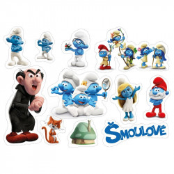 Jedlý papír k vystříhnutí Šmoulové