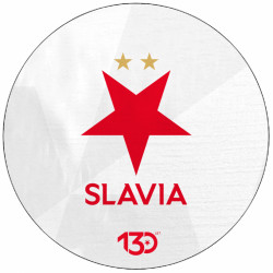 Jedlý papír Logo Slávie bílé pozadí 19,5 cm