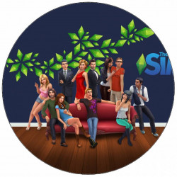 Jedlý papír The Sims postavičky 19,5 cm
