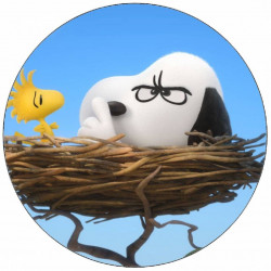 Jedlý papír Snoopy v ptačím hnízdě 19,5 cm